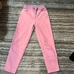 Zara Pink Straight Leg mom jeans. Size 2